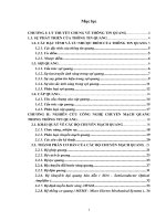 Nghiên cứu công nghệ chuyển mạch quang và ứng dụng trong thông tin quang