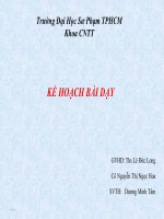 đề tài KẾ HOẠCH bài dạy