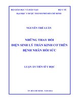 luận án tiến sĩ những thay đổi điện sinh lý thần kinh cơ trên bệnh nhân hồi sức