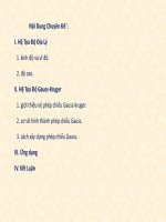 Thuyết trình các hệ tọa độ trong trắc địa thường dùng