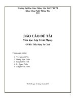 BÁO CÁO ĐỀ TÀI Môn học: Lập Trình Mạng.