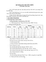 Kế hoạch hoạt động chuyên môn nhà trường năm học 2013