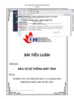 Nghiên cứu cơ chế bảo mật và cài bảo mật server samba chia sẻ dữ liệu