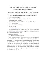 Báo cáo thực tập tổng hợp  tại công ty cổ phần công nghệ tin học sao mai