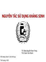Nguyên tắc sử dụng kháng sinh