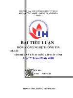 TÌM HIỂU và CÁCH THÁO lắp máy TÍNH acer™ travelmate 4000