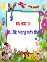 Tin học 10 bài 20 mạng máy tính