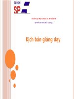 Kịch bản giảng dạy tin học lớp 10