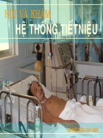 Bài giảng hỏi và khám về hệ thống tiết niệu chi tiết hay
