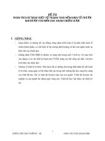 Đề tài phân tích sự khác biệt về trạng thái nền kinh tế trước khi bước vào mỗi giai đoạn chiến lược