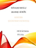 Bài thuyết trình quản lí chất thải rắn và chất thải nguy hại