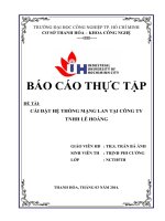 CÀI đặt hệ THỐNG MẠNG LAN tại CÔNG TY TNHH lê HOÀNG