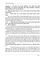 Cơ sở lí luận chung về rủi ro thị trường và quản trị rủi ro thị trường trong hoạt động của ngân hàng