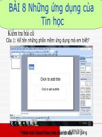 BÀI 8 những ứng dụng của tin học