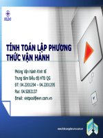 Báo cáo tính toán lập phương thức vận hành