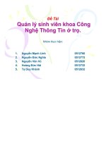 Đề tài quản lý sinh viên khoa công nghệ thông tin ở trọ