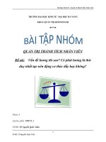 Quản trị thành tích nhân viên - Vấn đề lương có phải là động cơ tạo nên động lực thúc đẩy?