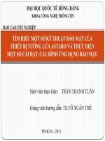 Báo cáo tốt nghiệp tìm hiểu một số kỹ thuật bảo mật của thiết bị tường lửa ASTARO và thực hiện một số cài đặt, cấu hình ứng dụng bảo mật