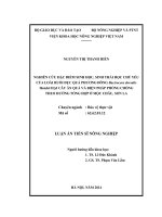 Nghiên cứu đặc điểm sinh học, sinh thái học chủ yếu của loài ruồi đục quả phương đôngđông Bactrocera dorsalis Hendel hại cây ăn quả và biện pháp phòng chống theo hướng tổng hợp ở Mộc Châu, Sơn La (toàn văn + tóm tắt)