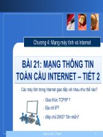 Bài 21 mạng thông tin toàn cầu internet  tiết 2