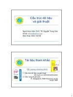 Bài giảng cấu trúc dữ liệu và giải thuật