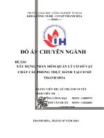 xây dựng phần mềm quản lý vật chất các phòng thực hành cơ sở thanh hóa