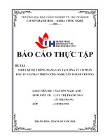 1 THIẾT kế hệ THỐNG MẠNG LAN tại CÔNG TY cổ PHẦN đầu tư và PHÁT TRIỂN CÔNG NGHỆ tân THANH PHƯƠNG