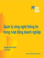 Quản lý công nghệ thông tin trong hoạt động doanh nghiệp