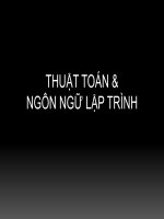 THUẬT TOÁN  NGÔN NGỮ lập TRÌNH