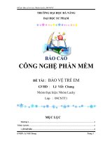 báo cáo công nghệ phần mềm đề tài bảo vệ trẻ em