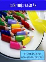 GIỚI THIỆU GIÁO án SVTT NGUYỄN ANH THY bài 4 bài TOÁN và THUẬT TOÁN