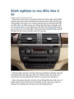 Kinh nghiệm tự sửa điều hòa ô tô