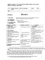 Giáo án Tiếng anh 8 cả năm chuẩn 2011-2012