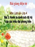 Bài giảng lịch sử 4 bài 3 nước ta dưới ách đô hộ của các triều đại phong kiến phương bắc