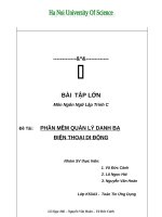 phần mềm quản lý danh bạ điện thoại di động