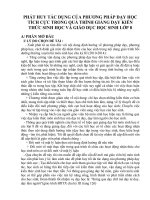 Phát huy tác dụng của phương pháp dạy học tích cực trong quá trình giảng dạy kiến thức sinh học và giáo dục học sinh lớp 8