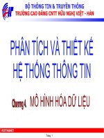 bài giảng phân tích và thiết  kế hệ thống thông tin- chương 4 mô hình hóa dữ liệu - cđ cntt hữu nghị việt hàn