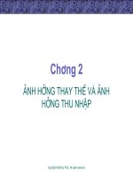 Slide bài giảng mô hình kinh tế - Ảnh hưởng thay thế và ảnh hưởng thu nhập