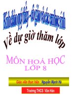 giáo án thao giảng bồi dưỡng hoá học lớp 8 bài phương trình hoá học tham khảo (6)