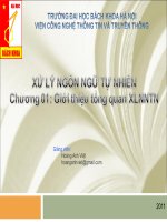 giới thiệu tổng quan về xử lý ngôn ngữ tự nhiên