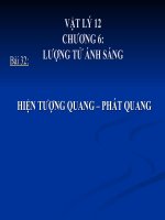 bài giảng lý 12 bài 32 hiện tượng quang - phát quang