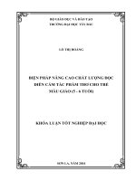 biện pháp nâng cao chất lượng đọc diễn cảm tác phẩm thơ cho trẻ mẫu giáo lớn (5 - 6 tuổi)