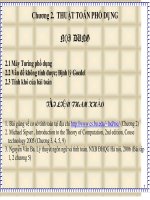 bài giảng môn lý thuyết tính toán - ch2 thuật toán phổ dụng