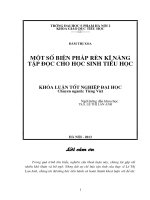 Một số biện pháp rèn kĩ năng tập đọc cho học sinh tiểu học