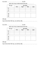 HỖN HỢP: Mẫu báo cáo thí nghiệm