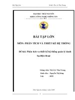 báo cáo bài tập lớn môn phân tích thiết kế hệ thống - quản lý danh bạ điện thoại