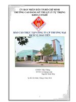 BÁO cáo THỰC tập   CÔNG TY CP THƯƠNG mại DỊCH vụ đào TIÊN