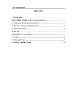 xây dựng một website thiết kế cho hệ thống hệ quản trị cơ sở dữ liệu ms access của hãng microsoft