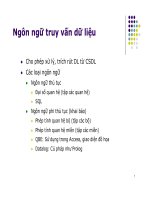 bài giảng hệ quản trị cơ sở dữ liệu chương 5 ngôn ngữ truy vấn dữ liệu - gv. đặng thị kim anh
