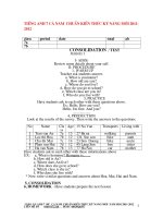 giáo án Tiếng anh 7 cả năm chuẩn 2011-2012